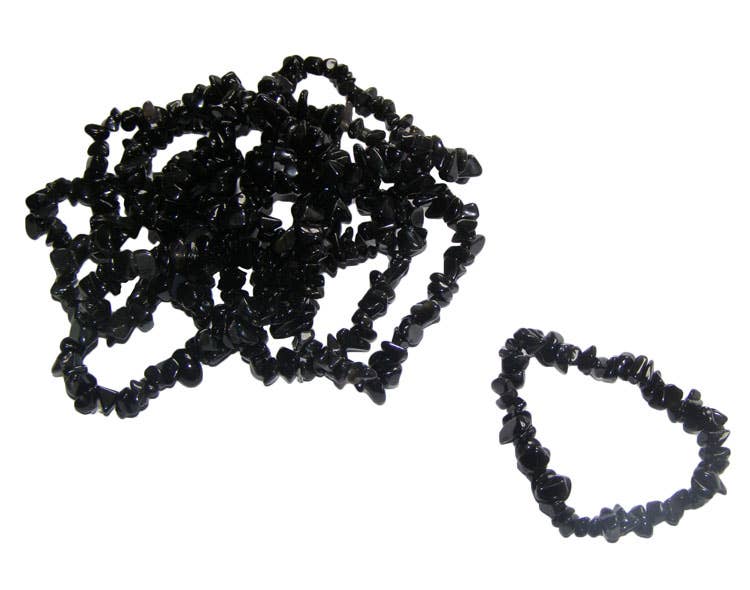Black Obsidian Chip Bracelet