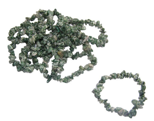 Snake Dragon Jade Chip Bracelet