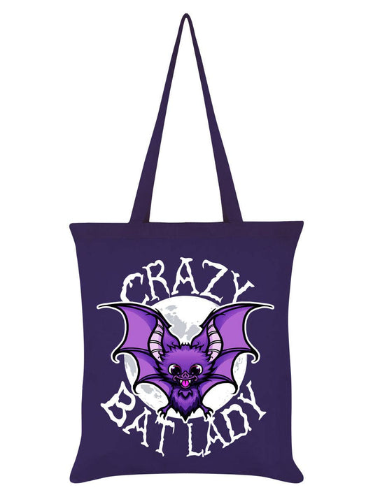 Crazy Bat Lady Purple Tote Bag