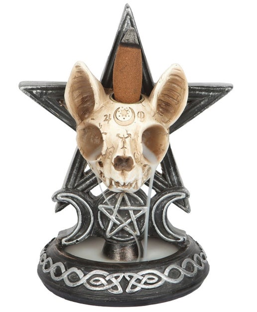 Ouija cat backflow incense burner